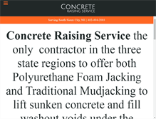 Tablet Screenshot of concreteraisingservice.com